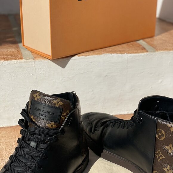 Louis Vuitton Monogram Macassar High Top Sneakers - Picture 9 of 9